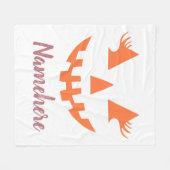 Custom Girl Kürbislaterne Pumpkin Halloween Fleecedecke (Vorderseite (Horizontal))