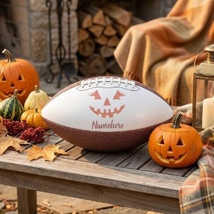 Custom Girl Kürbislaterne Pumpkin Halloween Football