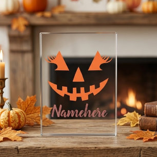 Custom Girl Kürbislaterne Pumpkin Halloween Fotoblock