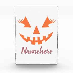 Custom Girl Kürbislaterne Pumpkin Halloween Fotoblock