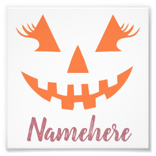 Custom Girl Kürbislaterne Pumpkin Halloween Fotodruck