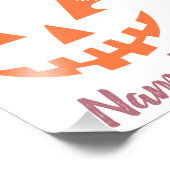 Custom Girl Kürbislaterne Pumpkin Halloween Fotodruck (Ecke)