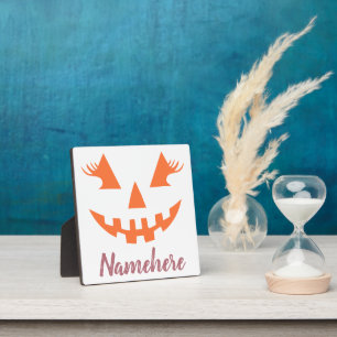 Custom Girl Kürbislaterne Pumpkin Halloween Fotoplatte