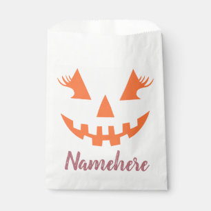 Custom Girl Kürbislaterne Pumpkin Halloween Geschenktütchen