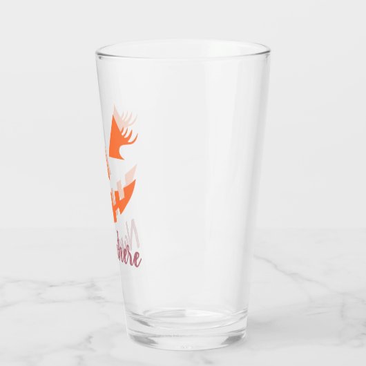 Custom Girl Kürbislaterne Pumpkin Halloween Glas (Links)