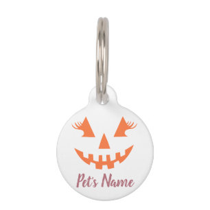 Custom Girl Kürbislaterne Pumpkin Halloween Haustiermarke