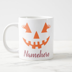 Custom Girl Kürbislaterne Pumpkin Halloween Jumbo-Tasse