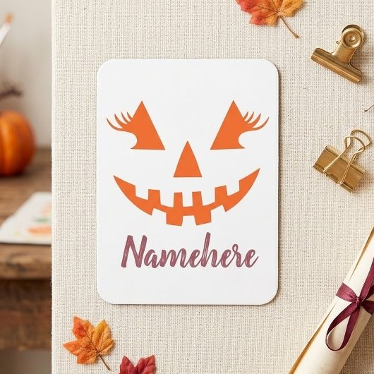 Custom Girl Kürbislaterne Pumpkin Halloween Magnet