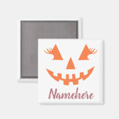 Custom Girl Kürbislaterne Pumpkin Halloween Magnet (Vorderseite/Rückseite)