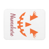 Custom Girl Kürbislaterne Pumpkin Halloween Magnet (Horizontal)
