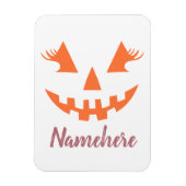 Custom Girl Kürbislaterne Pumpkin Halloween Magnet (Vertikal)