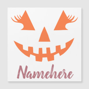 Custom Girl Kürbislaterne Pumpkin Halloween Magnetkarte