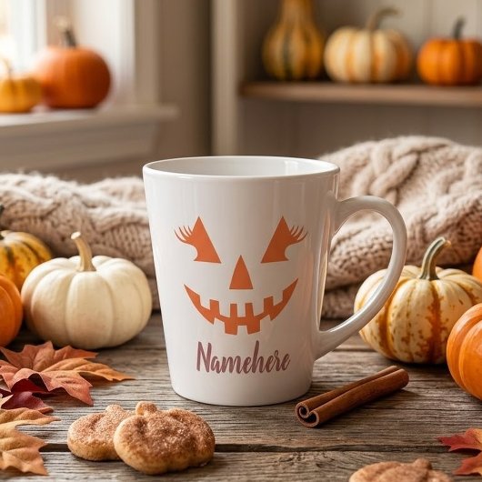 Custom Girl Kürbislaterne Pumpkin Halloween Milchtasse