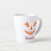 Custom Girl Kürbislaterne Pumpkin Halloween Milchtasse (Rechte Ecke)