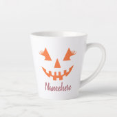 Custom Girl Kürbislaterne Pumpkin Halloween Milchtasse (Rechts)