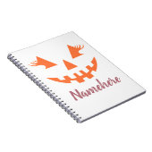 Custom Girl Kürbislaterne Pumpkin Halloween Notizblock (Rechte Seite)