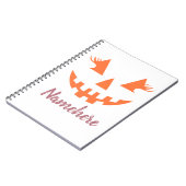 Custom Girl Kürbislaterne Pumpkin Halloween Notizblock (Linke Seite)
