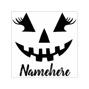 Custom Girl Kürbislaterne Pumpkin Halloween Permastempel
