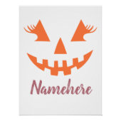 Custom Girl Kürbislaterne Pumpkin Halloween Poster (Vorderseite)