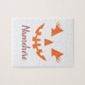 Custom Girl Kürbislaterne Pumpkin Halloween Puzzle (Horizontal)