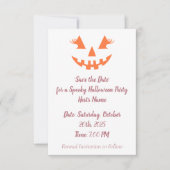 Custom Girl Kürbislaterne Pumpkin Halloween Save The Date (Vorderseite)