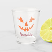 Custom Girl Kürbislaterne Pumpkin Halloween Schnapsglas (Vorderseite)