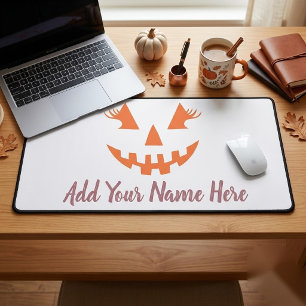 Custom Girl Kürbislaterne Pumpkin Halloween Schreibtischunterlage