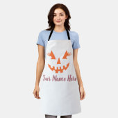 Custom Girl Kürbislaterne Pumpkin Halloween Schürze (Getragen)