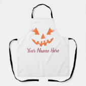 Custom Girl Kürbislaterne Pumpkin Halloween Schürze (Vorderseite)
