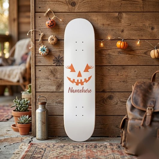Custom Girl Kürbislaterne Pumpkin Halloween Skateboard