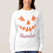 Custom Girl Kürbislaterne Pumpkin Halloween Sweatshirt (Vorderseite)