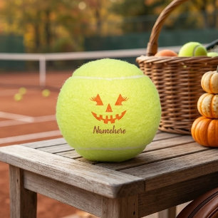 Custom Girl Kürbislaterne Pumpkin Halloween Tennisbälle