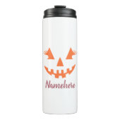 Custom Girl Kürbislaterne Pumpkin Halloween Thermosbecher (Vorderseite)