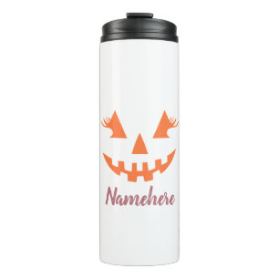 Custom Girl Kürbislaterne Pumpkin Halloween Thermosbecher