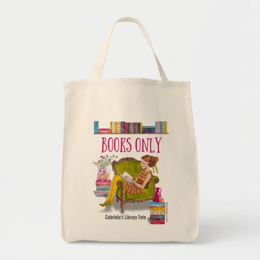 Custom Girl Library-Tasche | Totbeutel Tragetasche (Vorne)