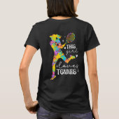 Custom Girl Loves Tennis Double-Sided Action Tee (Rückseite)