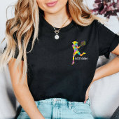 Custom Girl Loves Tennis Double-Sided Action Tee