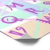 Custom Girl Pastel Alphabet Poster (Ecke)