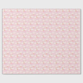 Custom Girl Royal Swan Princess Pink Birthday Geschenkpapier (Flach)