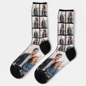 Custom Girlfriend Foto Pink Liebe Socken (Linkes Detail)