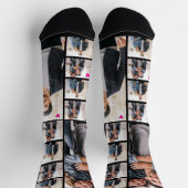 Custom Girlfriend Foto Pink Liebe Socken (Oben)
