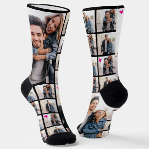 Custom Girlfriend Foto Pink Liebe Socken