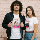 Custom Girlfriend Photos With Name Valentine Heart Tri-Blend Shirt