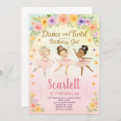 Custom Girl's Ballet Einladung (Vorne/Hinten)