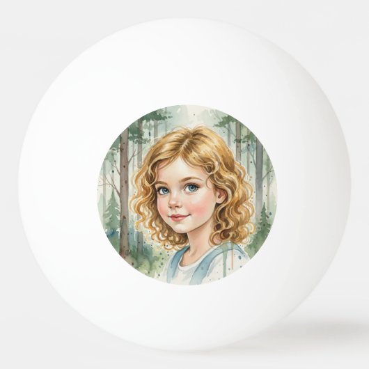 Custom girls Face Funny Party Personalized Tischtennisball (Vorderseite)