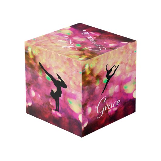 Custom Girls Gymnastics Cube Würfel (Rückseite Schrägansicht)