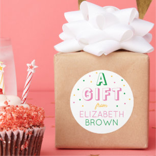 Custom Girls Preppy Birthday Sticker