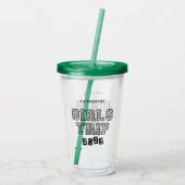 Custom Girls Trip 2023 Girls Weekend Urlaub Acryltrinkbecher (Rückseite)