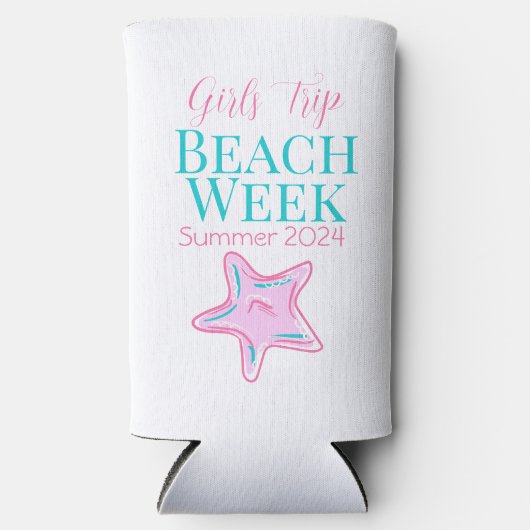 Custom Girl's Trip Beach Week Selters Dosenkühler (Vorderseite)