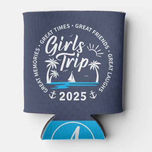 Custom Girls Trip Group Matching Beach Vacation Dosenkühler (Vorderseite)